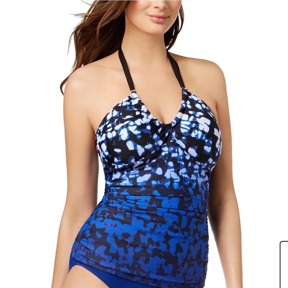 Calvin Klein Convertible Tummy Tankini Swim Top